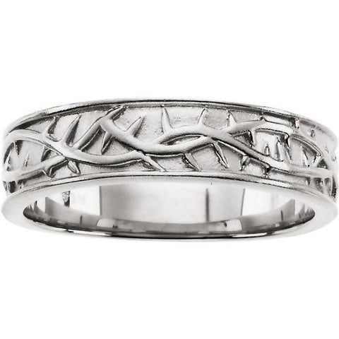 Wide Hammered Band Sterling Silver