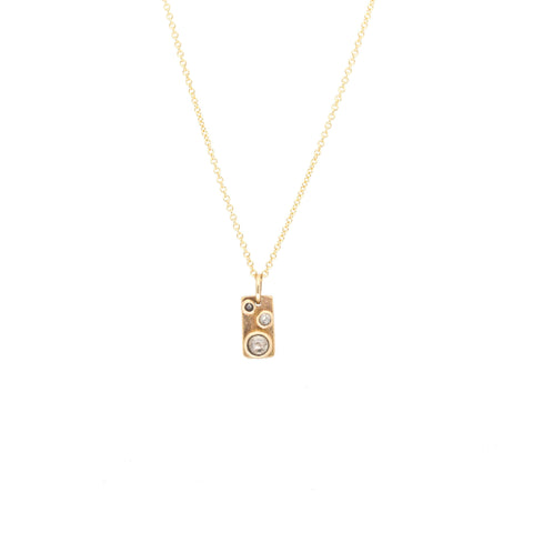 Lunar Necklace in Gold and Diamonds