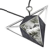 Large Crystal Triangle Pendant