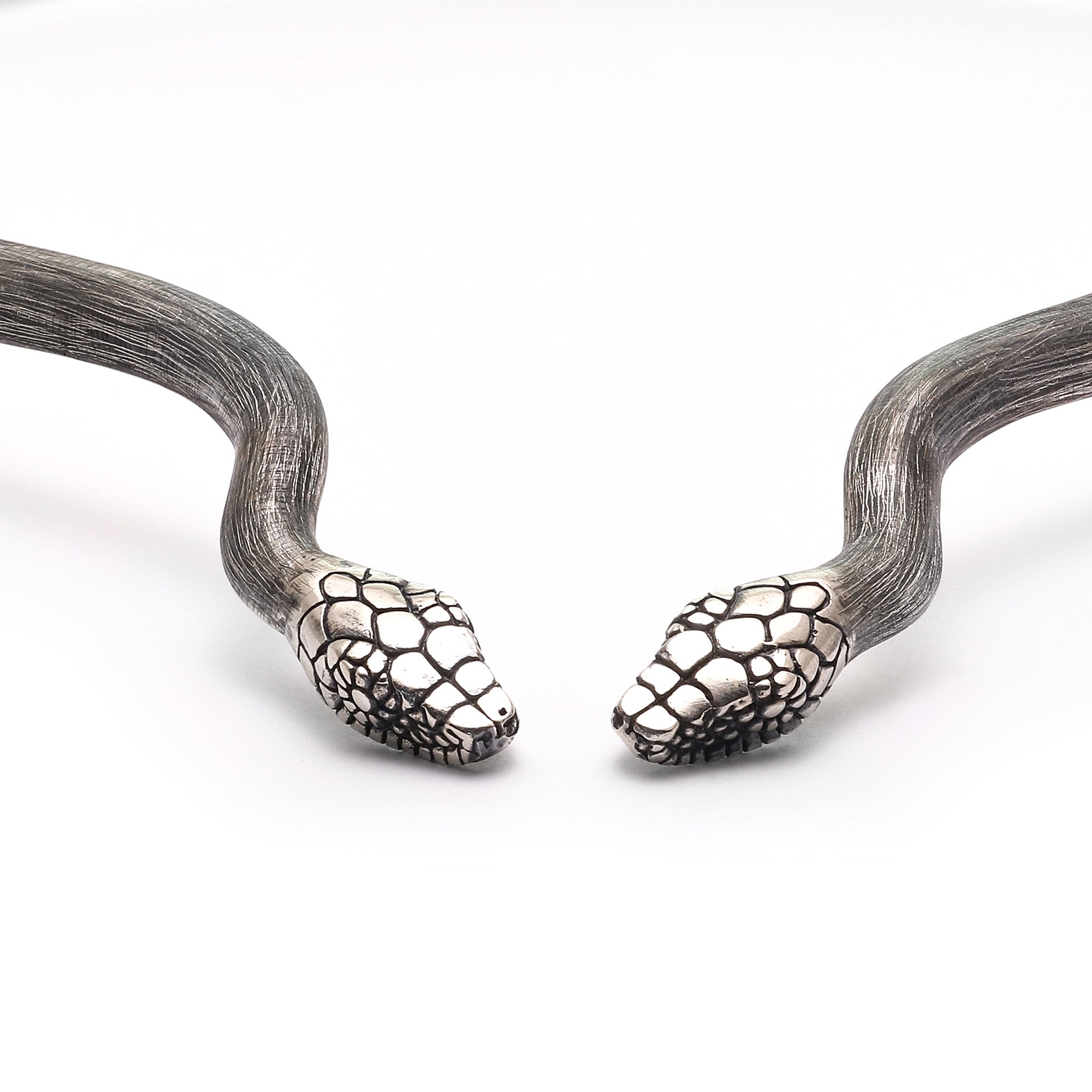 Embraced Collar- Hinged Serpentine Form Necklace