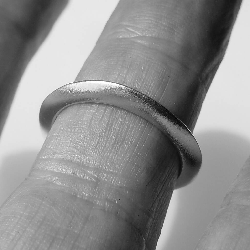 3mm silver shell band