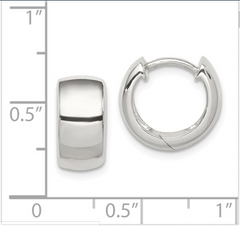 Sterling Silver Hinged Hoop Earrings