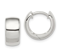 Sterling Silver Hinged Hoop Earrings
