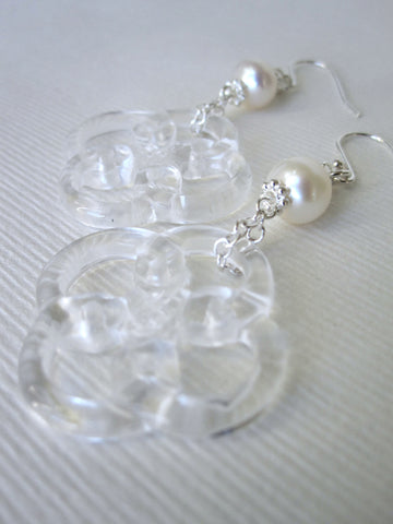 Baroque Pearls and Prehnite Necklace