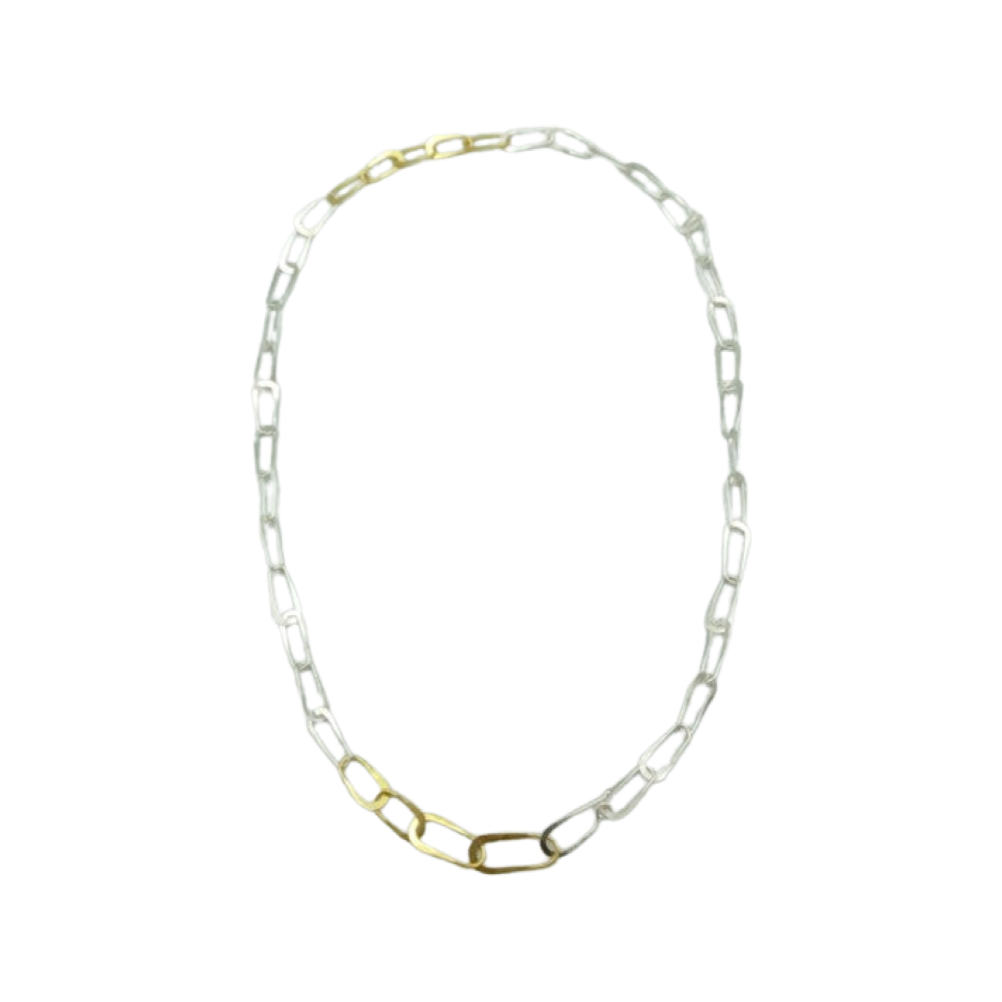 18K Gold Circle Link Necklace