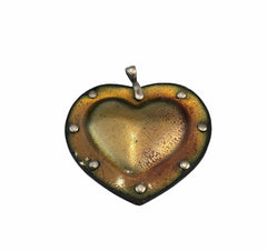 Fearless Heart Small Enamel Pendant in various color and pattern