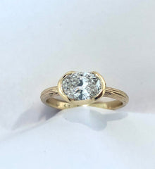 Custom Sequoia Solitaire Gold Diamond Engagement Ring