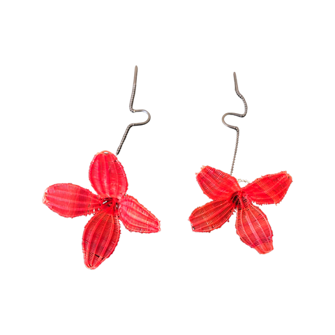 Orange Volcan Earrings