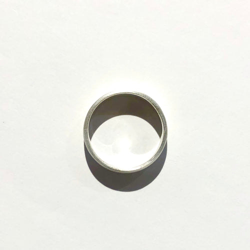 14k Gold and Sterling Silver 4.5 mm Modern Two-tone Mixed Metal Ring