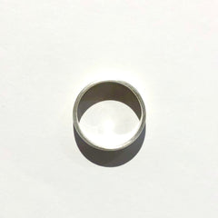 14k Gold and Sterling Silver 4.5 mm Modern Two-tone Mixed Metal Ring
