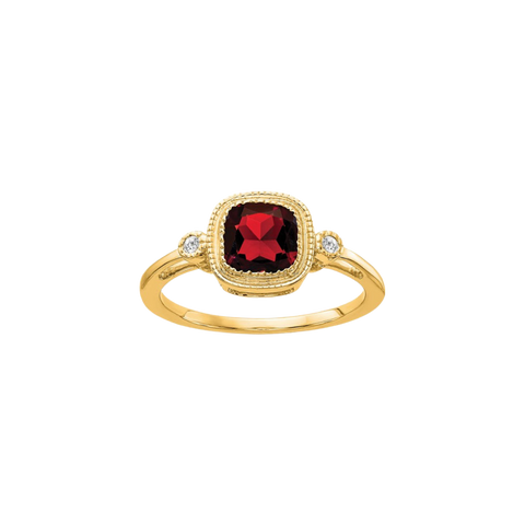 Pomegranate Red Almandine Garnet Ring