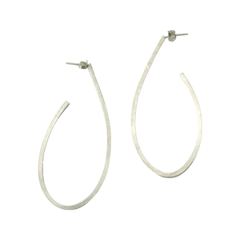 X Large Square Wire Oval Hoops 2x 2 mm
