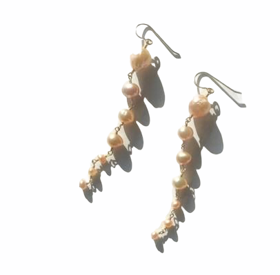 Cascade Freshwater Baroque and Potato Pearls Earrings