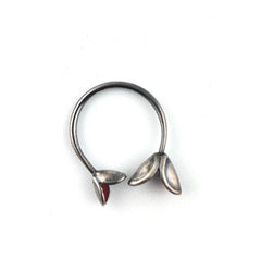 Oxidized Sterling Silver Pod Ring