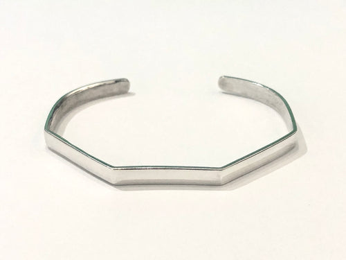Sterling Silver Angled Cuff Bracelet