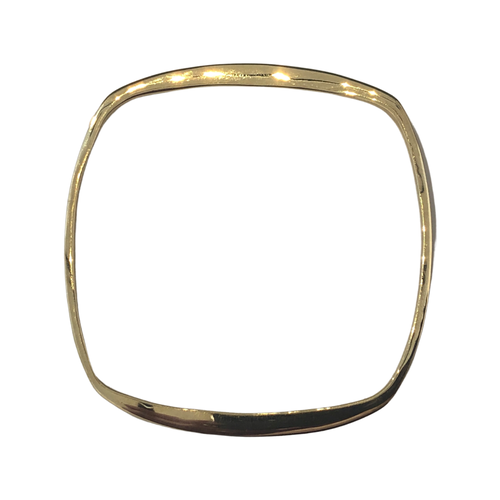 14k Gold Flat Square Bangle Bracelet