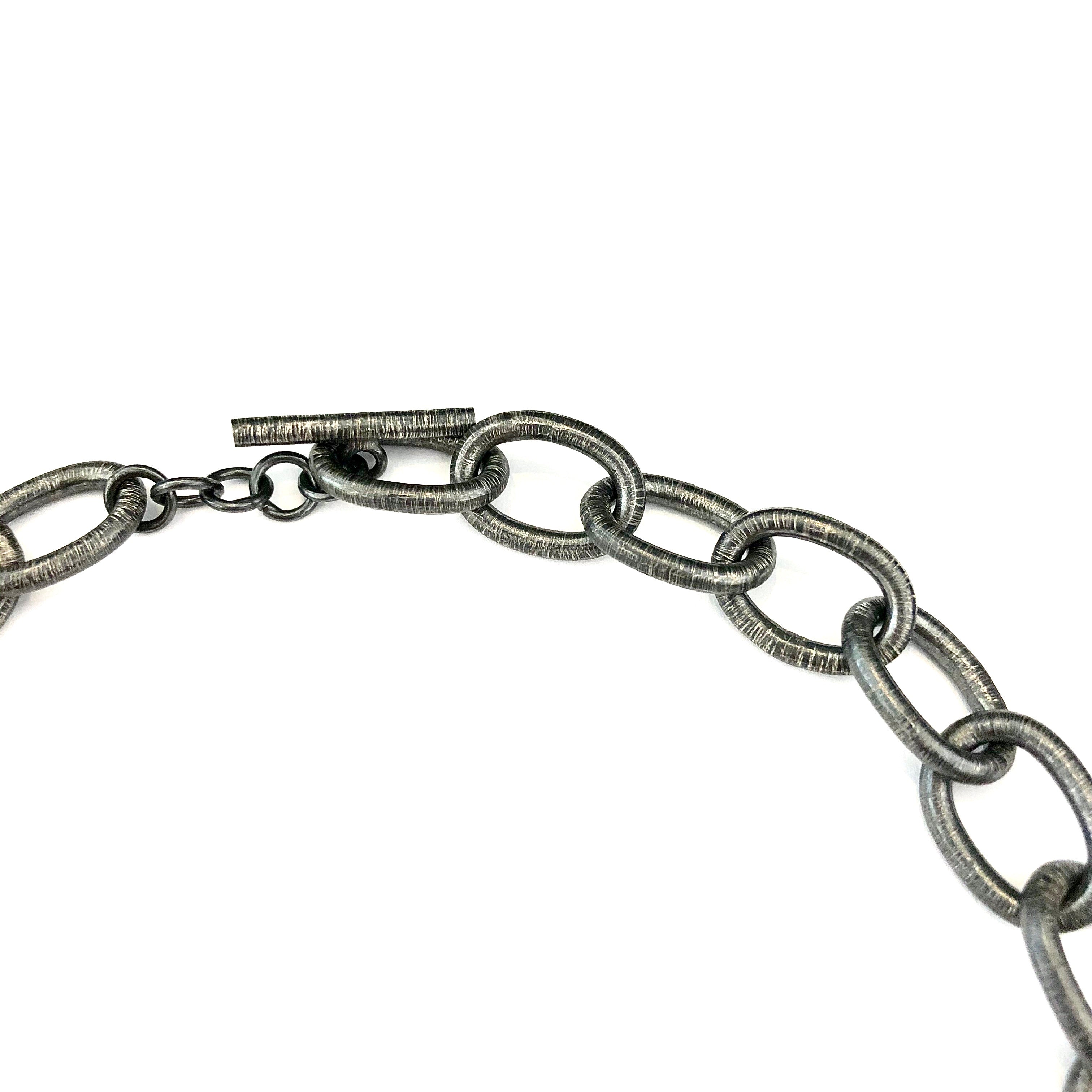 Oval Link Chain Silver / 14+2