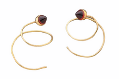 Garnet Swirl Earrings