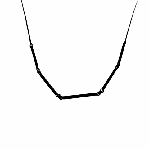 Aquamarine M&M Silver Necklace