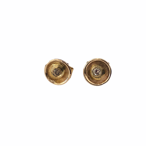 Petal Drop Earrings with 18kt Gold