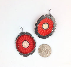 Red Volcan Earrings