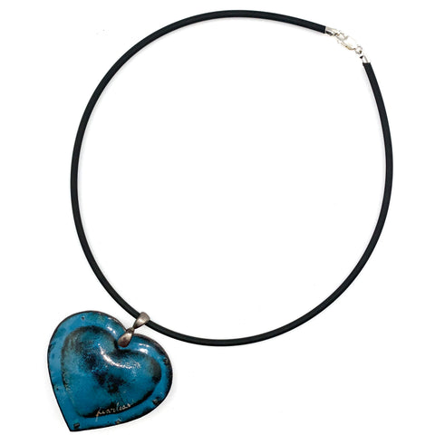 Fearless Heart Small Enamel Pendant in various color and pattern