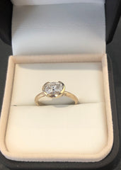 Custom Sequoia Solitaire Gold Diamond Engagement Ring
