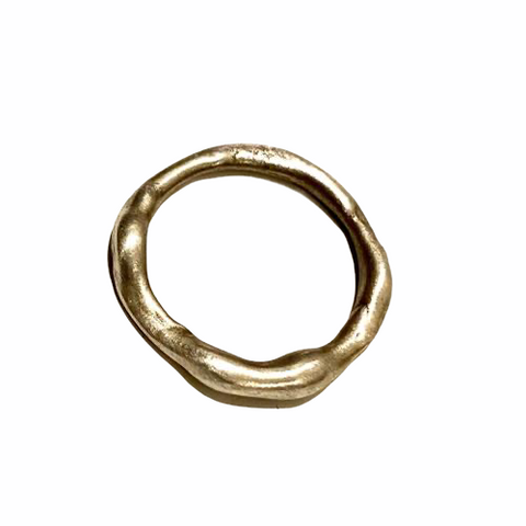 18k Ball Silver Ring