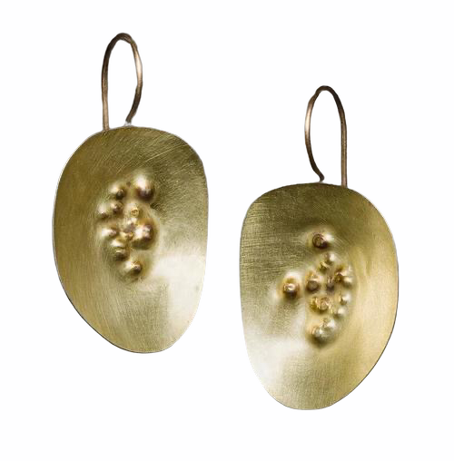 Yellow Gold Dimple Earrings