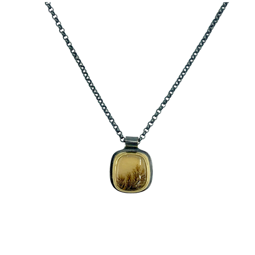 Rounded Square Dendritic Necklace