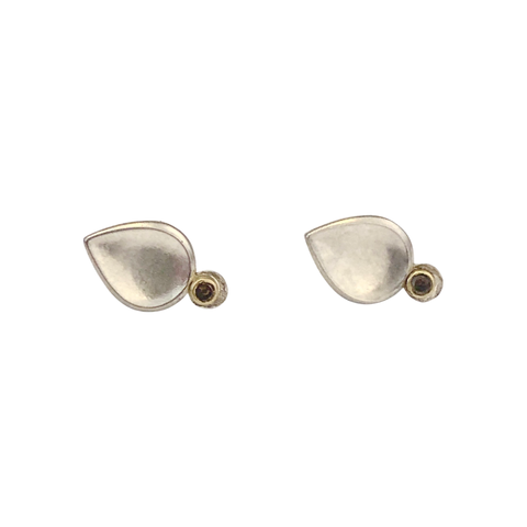 14k Gold Double Teardrop Dangle Earrings