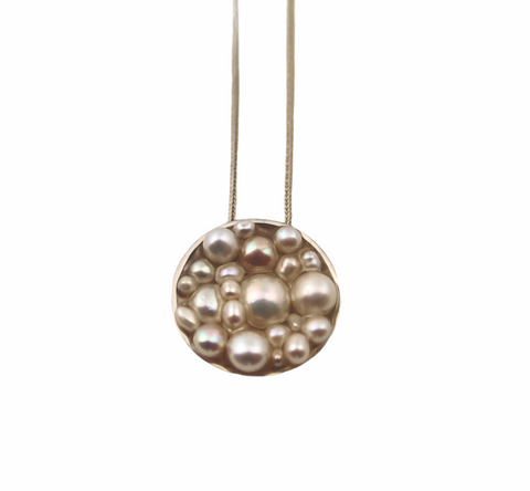 Tri-Tone Tonal Infinity Pearl Pendant