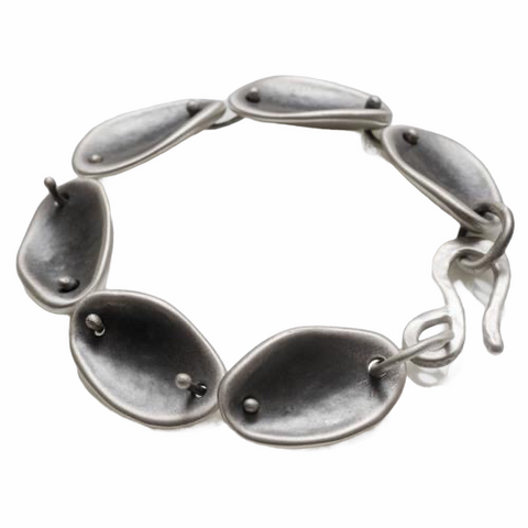 18k Ball Silver Ring
