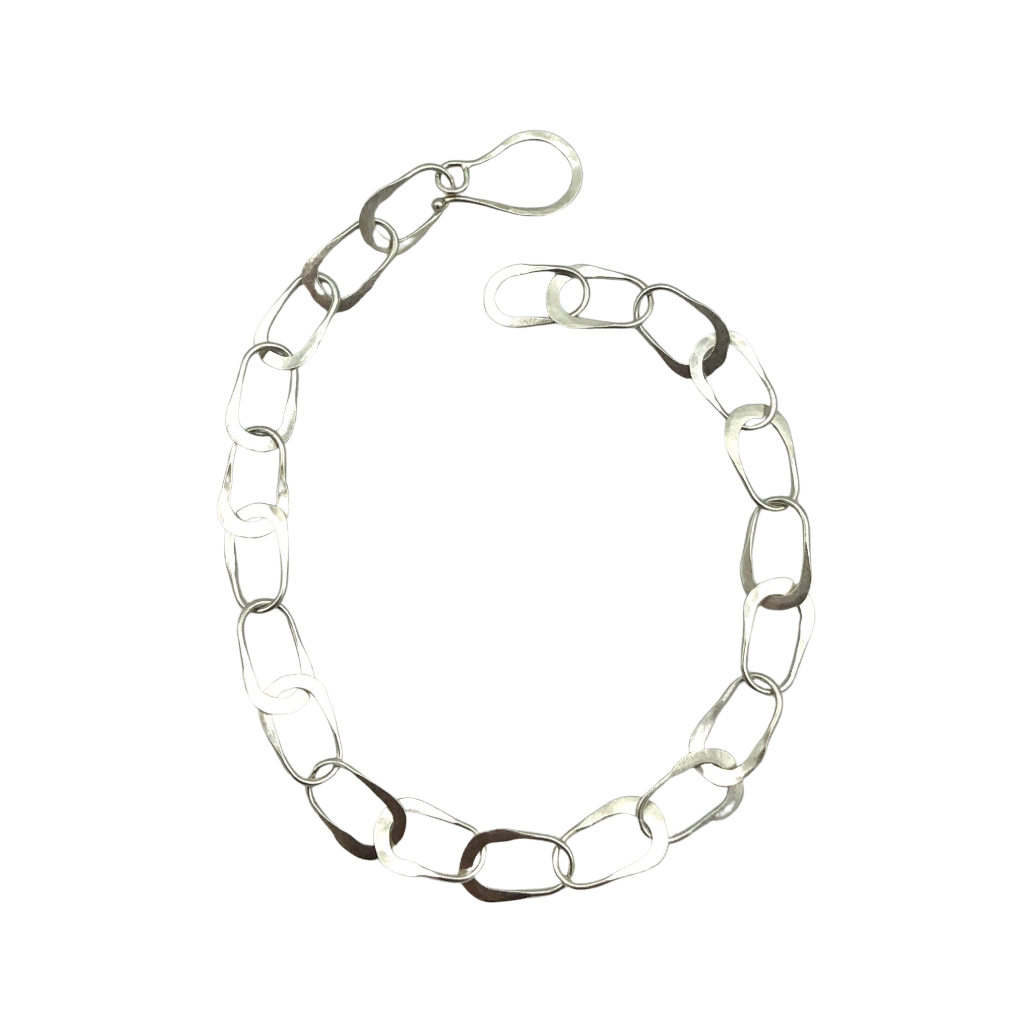 Hand Forged Aria Chain Sterling Silver Bracelet 7"