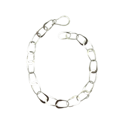 Hand Forged Aria Chain Sterling Silver Bracelet 7"