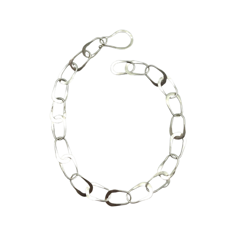 Hand Forged Aria Chain Sterling Silver Necklace 17.5"