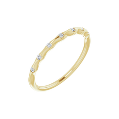 14K Gold .06 CTW Natural Diamond Stackable Ring