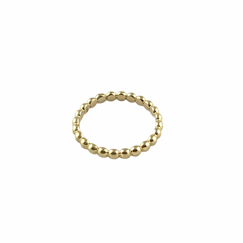 Stacking Beaded Ring in 18K Gold