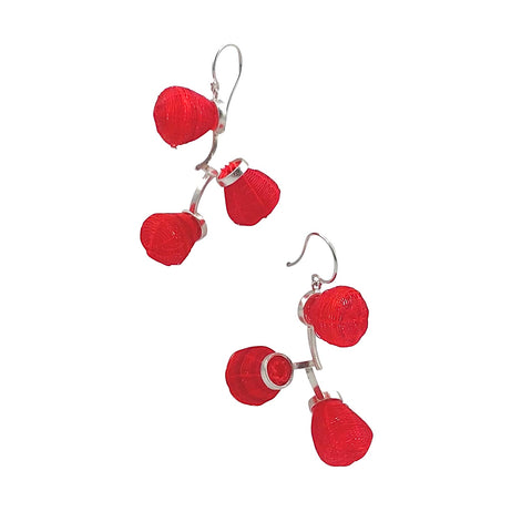 Flor Red Earrings