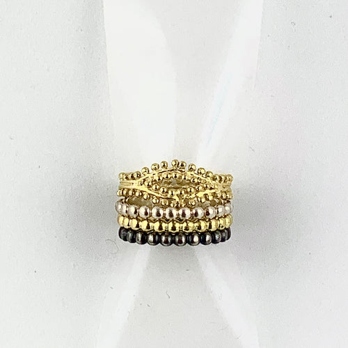 Sterling Silver Stacking Beaded Ring