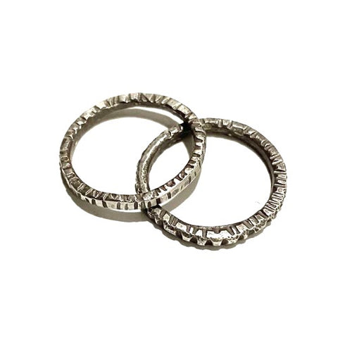 18k Ball Silver Ring