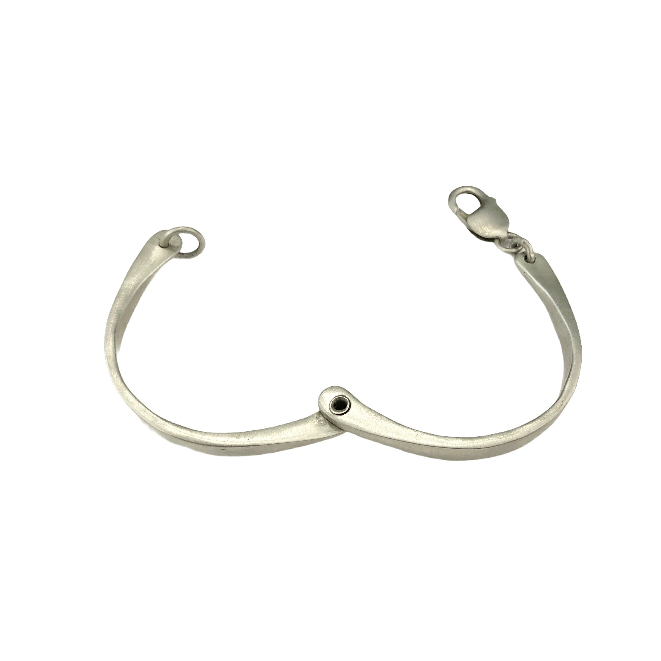 Delicate Cubic Zirconia Handcuff Bracelet – Super Silver