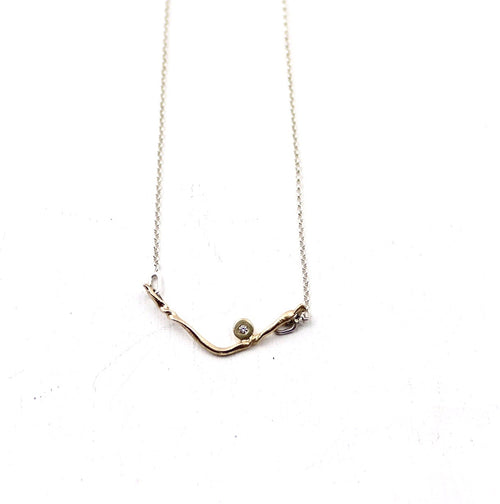 Kate Gold Branch and Diamond Necklace