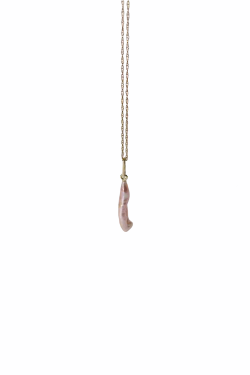 Biwa Necklace, fresh water Biwa pearl