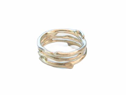 Apostolos Cuff Bracelet in Silver and 18k Gold