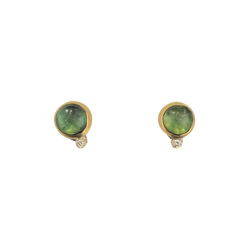 Green Tourmaline Drop Dangle Earrings