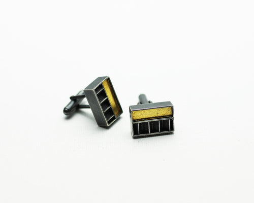 Cuff links in Silver and Gold