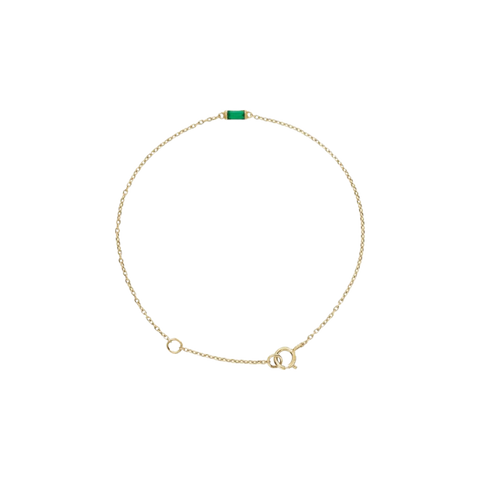 14K Gold Emerald Beaded Ring