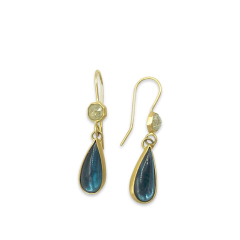 Black Gold Collection Emerald Shape Earrings