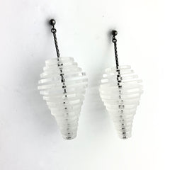 Pin Pendant Perspex Earrings